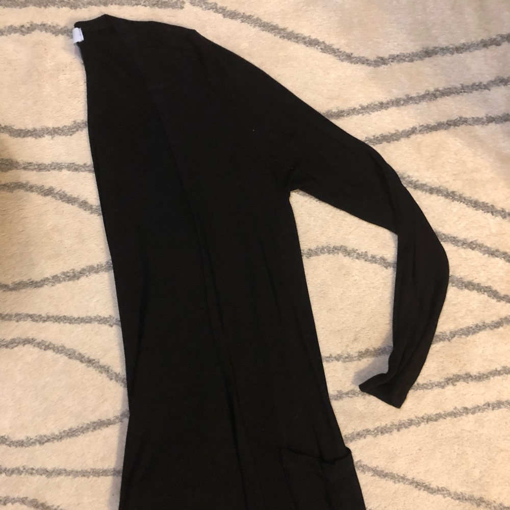 LuLaRoe Black Sarah Duster Cardigan size Small